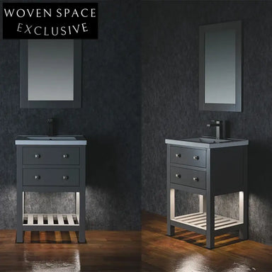 Modern Italian LED Bathroom Vanity Cabinet - Premium Hardwood, Smart Storage, Elegant
