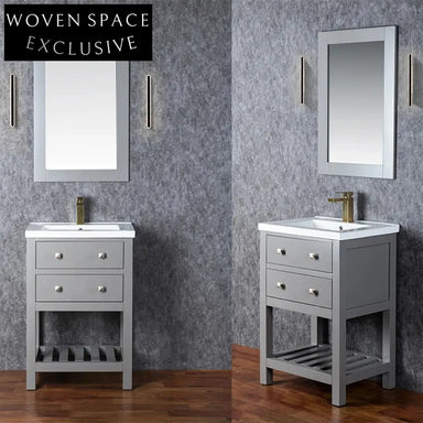 Modern Italian LED Bathroom Vanity Cabinet - Premium Hardwood, Smart Storage, Elegant