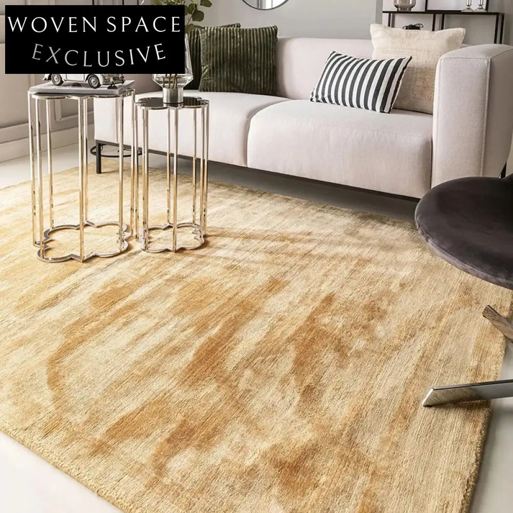 Modern Italian Luxury Black Minimalist Folding Design Solid Color Carpet