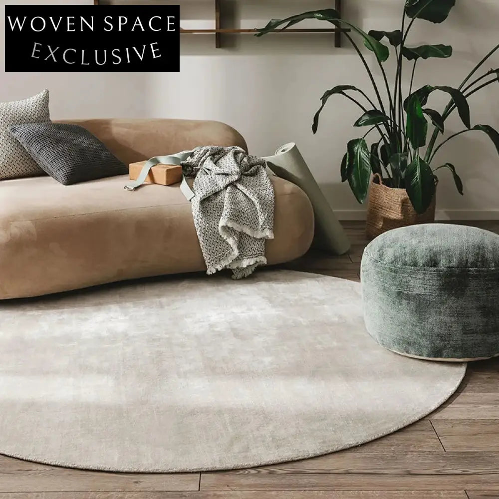 Modern Italian Luxury Black Minimalist Folding Design Solid Color Carpet