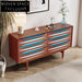 Modern Italian Luxury Cherry Wood 7-Drawer Sideboard Storage Cabinet