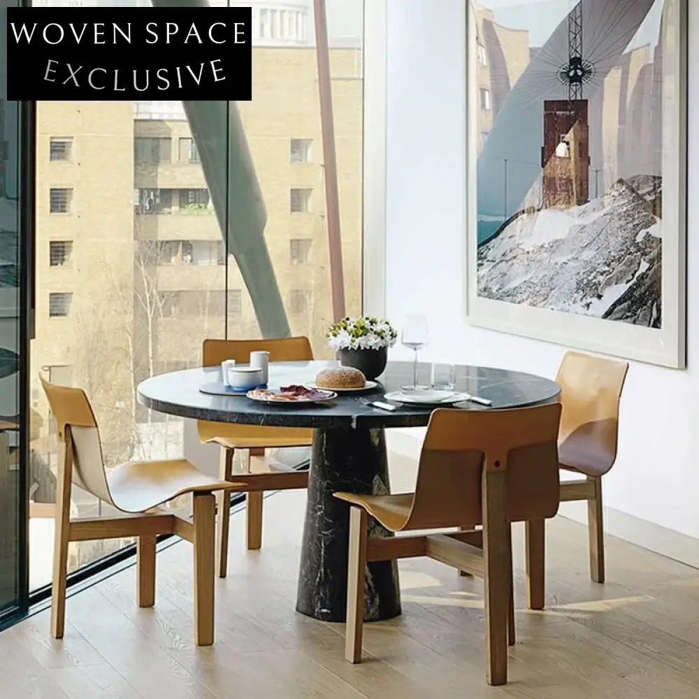 Modern Italian Luxury Natural Marble Round Dining Table for Home or Hotel