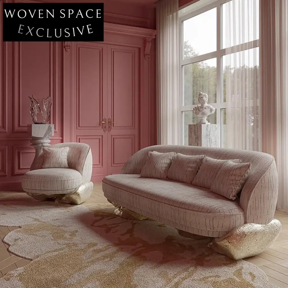 Modern Italian Luxury Sectional Fabric Sofa Set for Home or Hotel