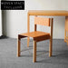 Modern Italian Luxury Solid Wood Saddle Leather Restaurant Dining Chair