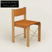 Modern Italian Luxury Solid Wood Saddle Leather Restaurant Dining Chair