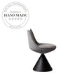 Modern Italian Luxury Swivel Back Fabric Dining Chair for Home Office