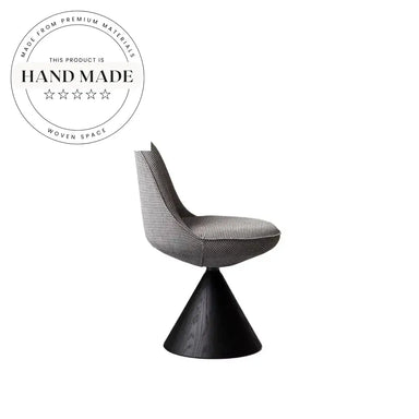 Modern Italian Luxury Swivel Back Fabric Dining Chair for Home Office