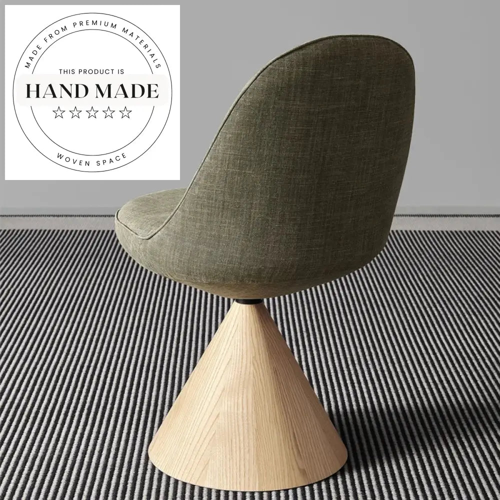 Modern Italian Luxury Swivel Back Fabric Dining Chair for Home Office