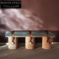 Modern Italian Luxury Velvet Fabric Ottoman Bench for Bedroom & Hotel