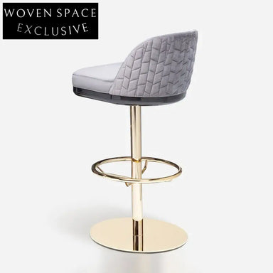 Modern Italian Minimalist Swivel Height Adjustable High Back Kitchen Bar Stool