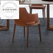 Modern Italian Solid Wood and Leather Armchair Dining Chair