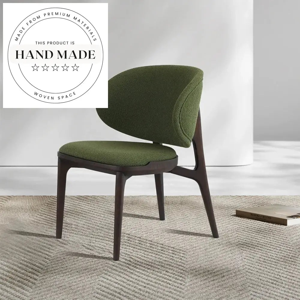 Modern Italian Solid Wood Upholstered Accent Dining Chair for Commercial Use