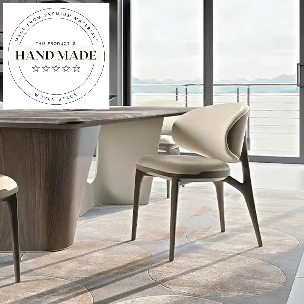 Modern Italian Solid Wood Upholstered Accent Dining Chair for Commercial Use