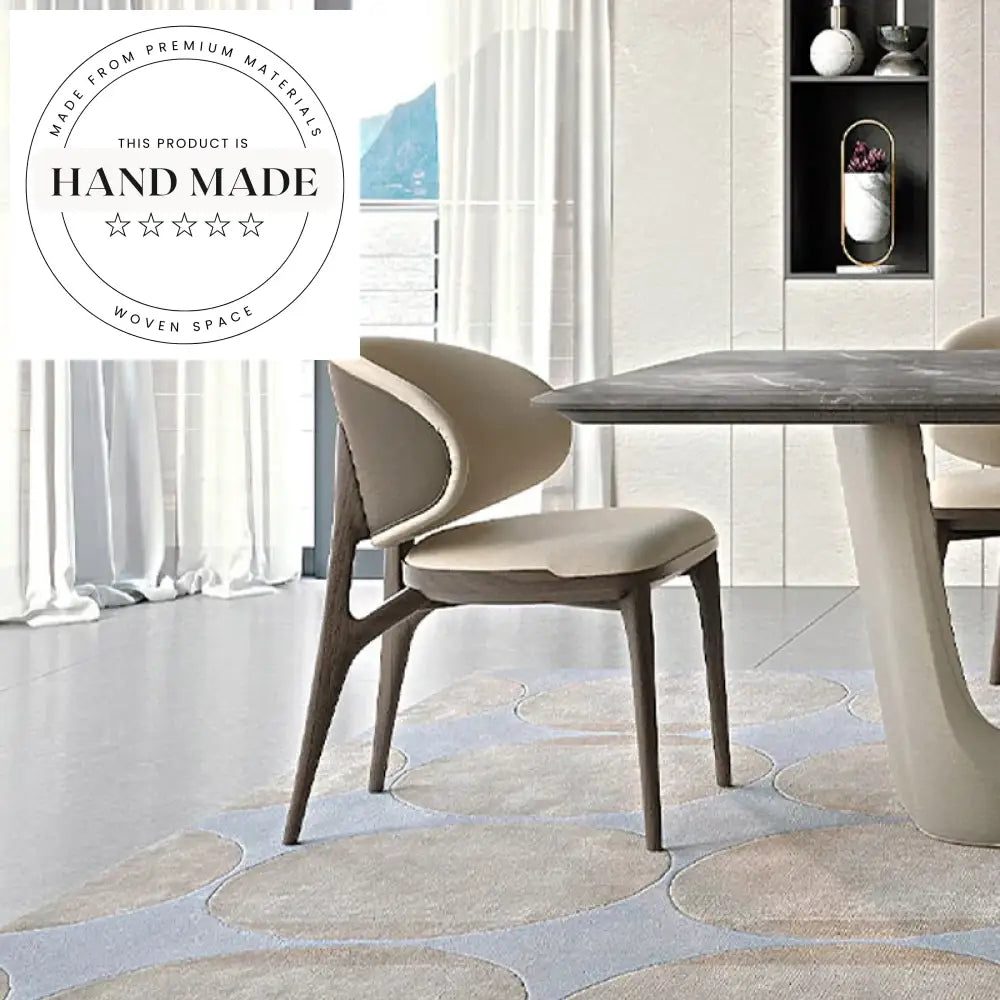 Modern Italian Solid Wood Upholstered Accent Dining Chair for Commercial Use