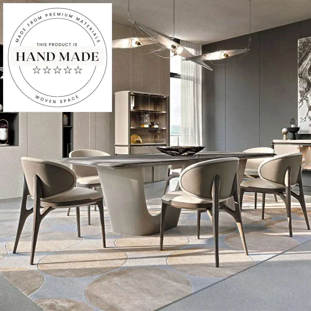 Modern Italian Solid Wood Upholstered Accent Dining Chair for Commercial Use