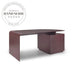 Modern Italian Solid Wood Wine Red Minimalist Office Writing Desk