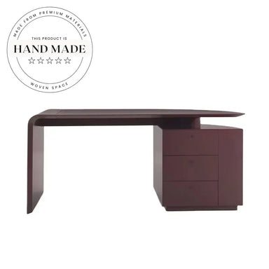 Modern Italian Solid Wood Wine Red Minimalist Office Writing Desk