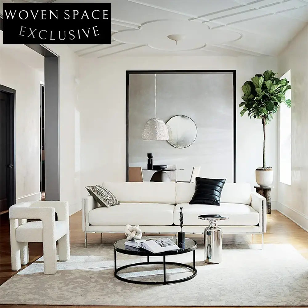 Modern Italian Style Black Teddy Fabric Pine Wood Frame Dining Chair