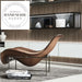 Modern Italian Style Ergonomic Black Leather Lounge Chair for Living Room