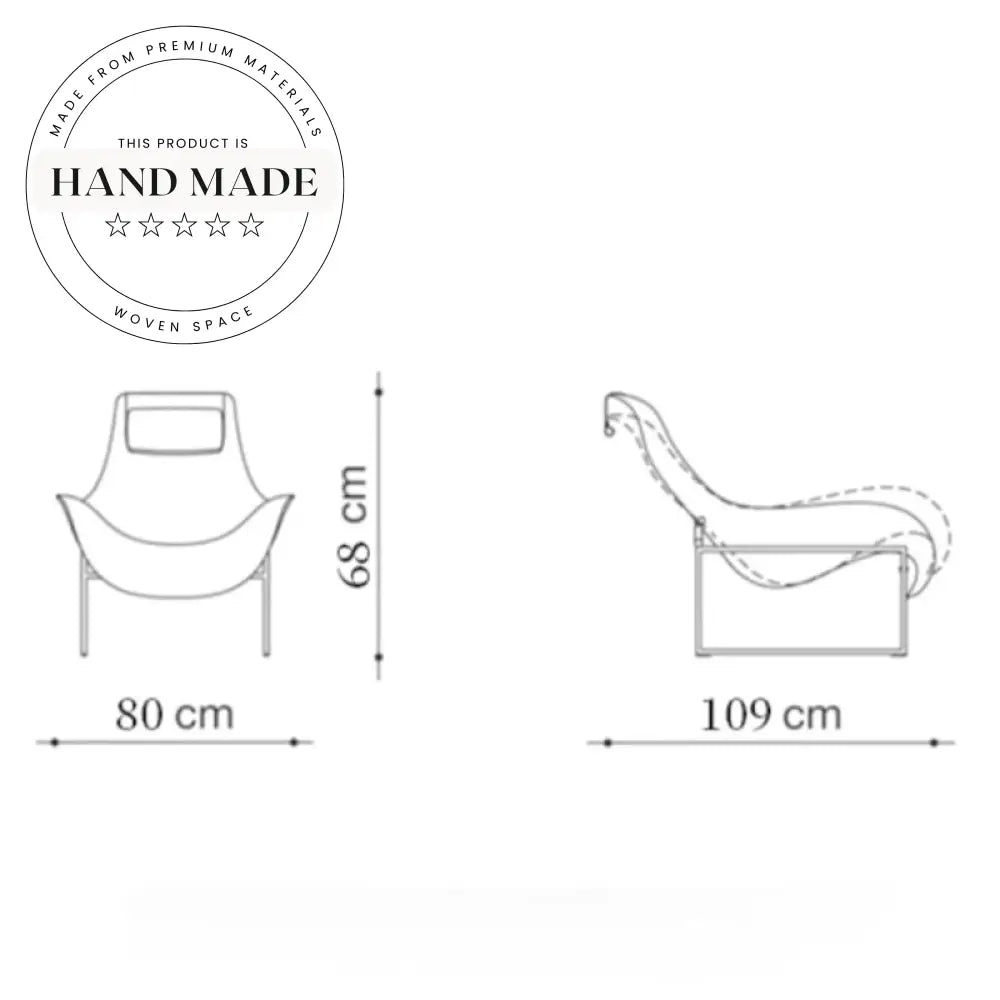 Modern Italian Style Ergonomic Black Leather Lounge Chair for Living Room