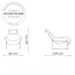 Modern Italian Style Ergonomic Black Leather Lounge Chair for Living Room