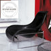 Modern Italian Style Ergonomic Black Leather Lounge Chair for Living Room