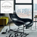 Modern Italian Style Ergonomic Black Leather Lounge Chair for Living Room