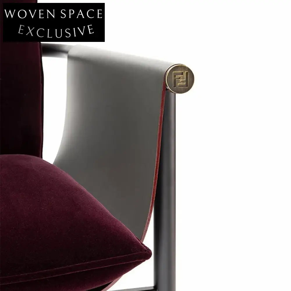 Modern Italian Style Stainless Steel Living Room Leisure Armchair