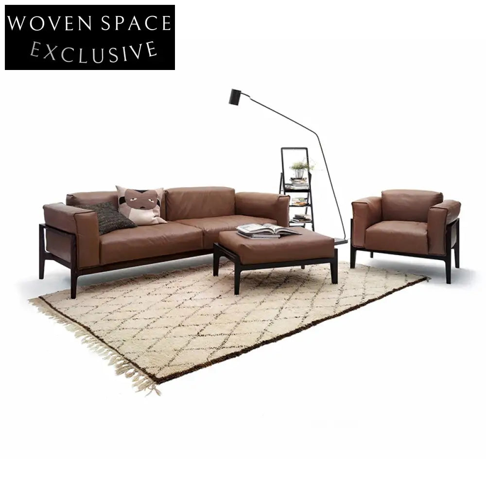Modern Italian Style Synthetic Leather Living Room Sofa Set