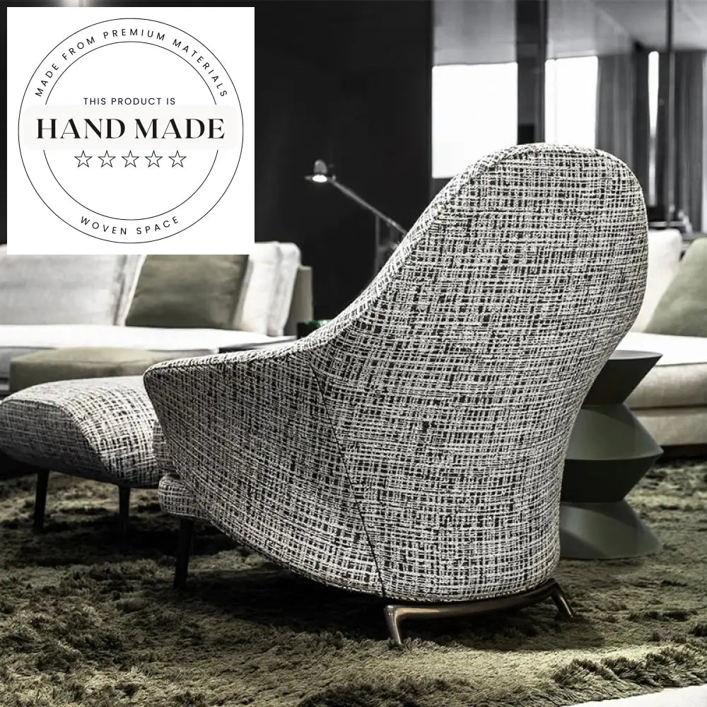 Modern Italian Style Upholstered Recliner Lounge Accent Chair