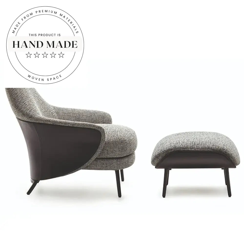 Modern Italian Style Upholstered Recliner Lounge Accent Chair