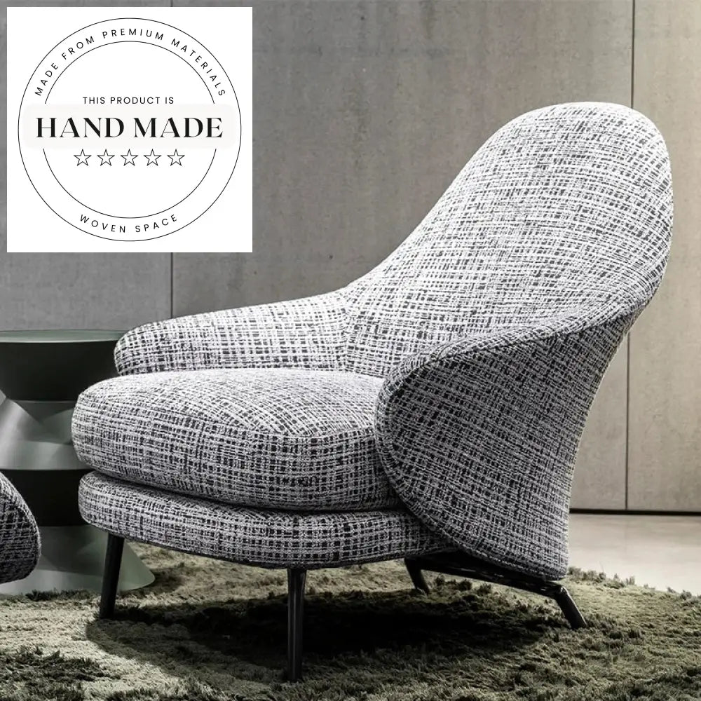 Modern Italian Style Upholstered Recliner Lounge Accent Chair