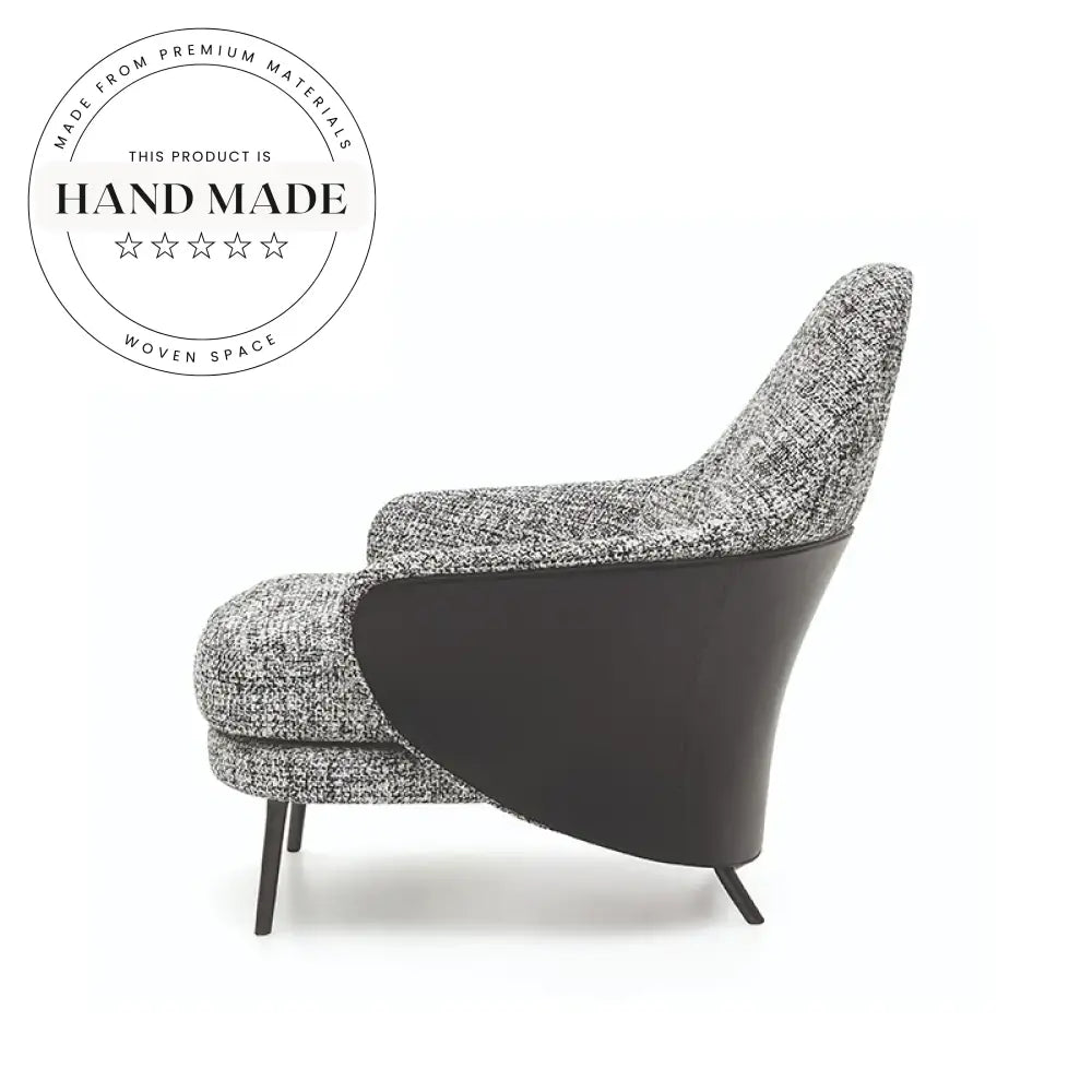 Modern Italian Style Upholstered Recliner Lounge Accent Chair