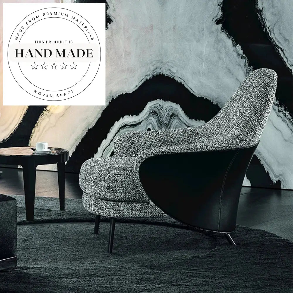 Modern Italian Style Upholstered Recliner Lounge Accent Chair