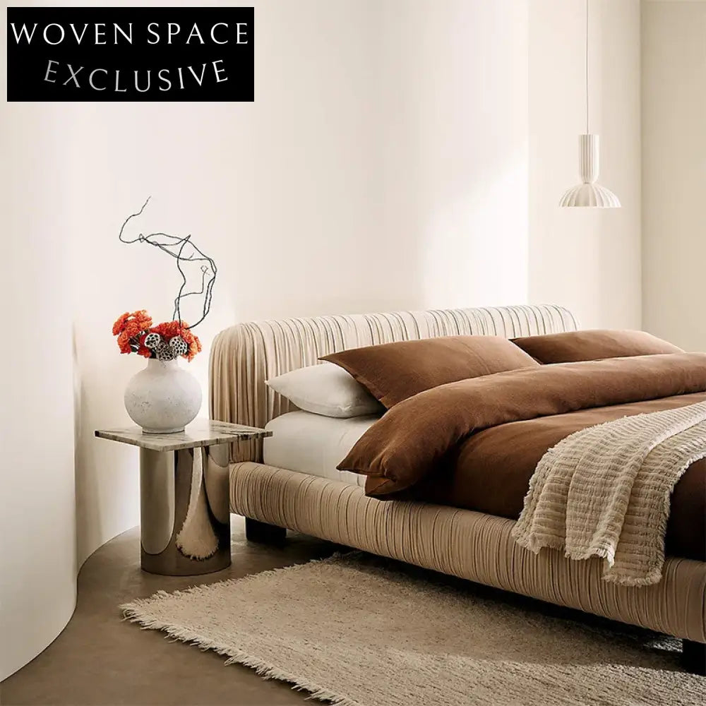 Modern Italian Upholstered King Size Designer Bed Frame