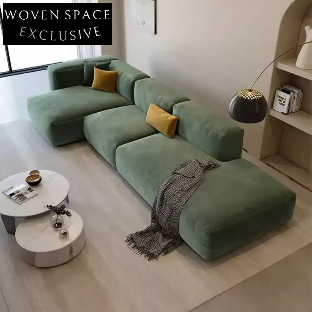 Modern Italian Velvet Modular Sectional Living Room Sofa