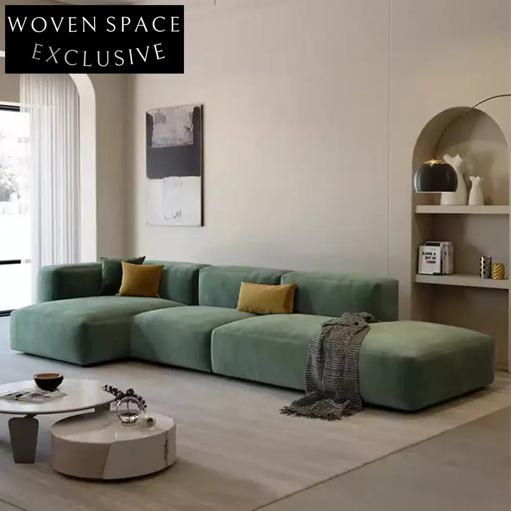 Modern Italian Velvet Modular Sectional Living Room Sofa