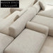Modern Italian Velvet Sectional Sofa Set, Low Arm Floor Couch Collection