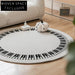 Modern Italian Wool Handmade Geometric Black White Area Rug for Living Rooms