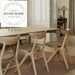 Modern Japanese Minimalist Solid Oak Wood Rectangle Dining Table