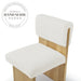 Modern Japanese Style Wooden Frame Fabric Upholstered Dining Chair