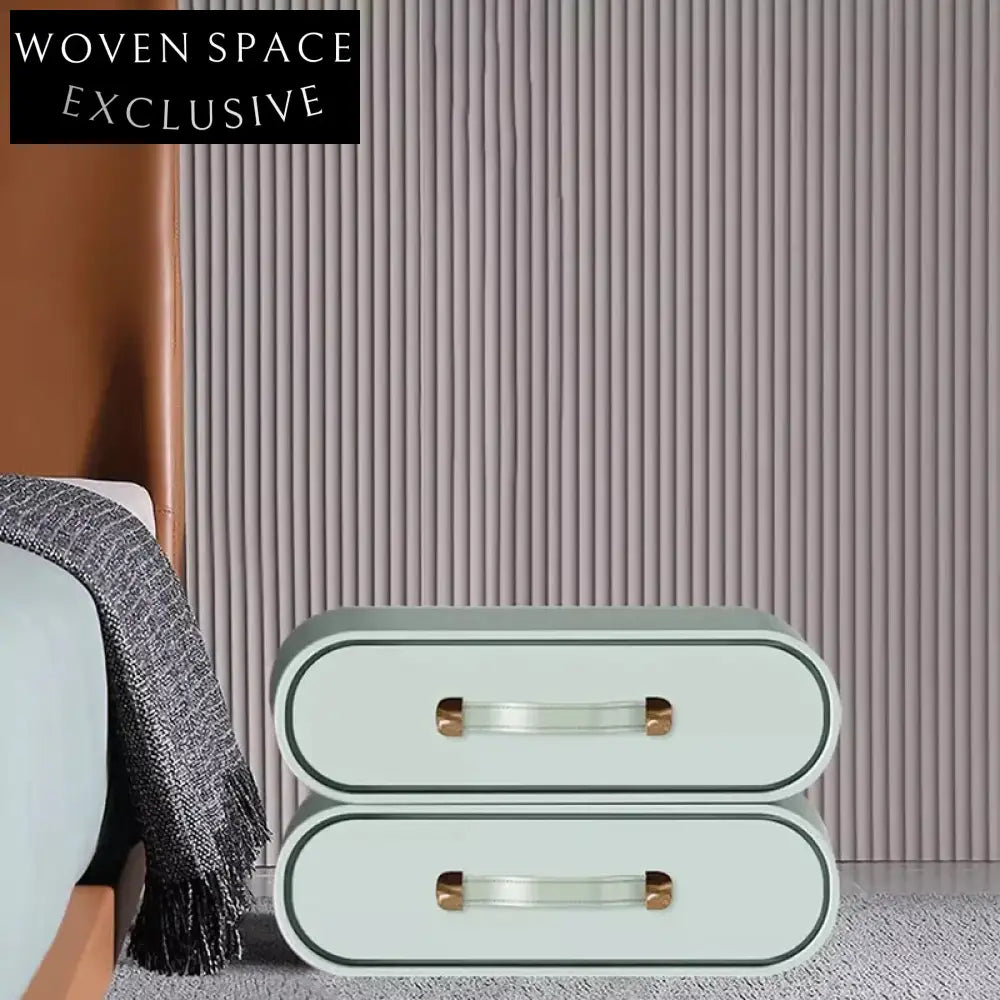 Modern Kids' Installation-Free Double Drawer Bedside Table with Multifunctional Storage