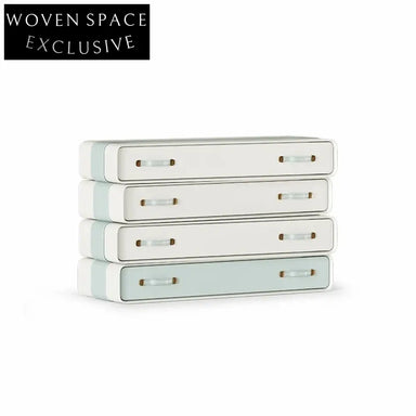 Modern Kids Suitcase Chest Wood Leather 5-Drawer Storage Bedroom Dresser