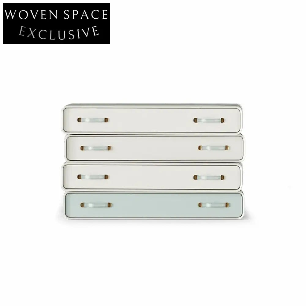 Modern Kids Suitcase Chest Wood Leather 5-Drawer Storage Bedroom Dresser