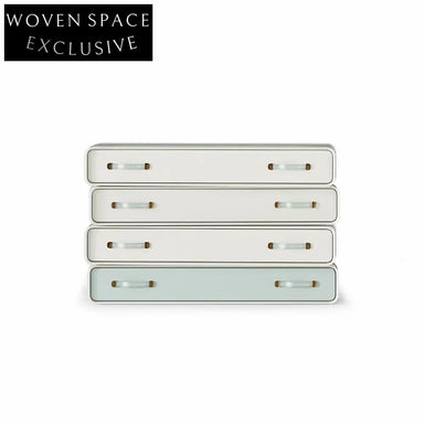 Modern Kids Suitcase Chest Wood Leather 5-Drawer Storage Bedroom Dresser