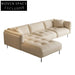 Modern L-Shape Cream Sectional Sofa with High-Density Sponge