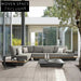Modern L-Shape Teak Outdoor Sofa Set with All-Weather Cushions for Patio
