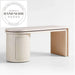 Modern L-Shaped Rotating Solid Wood Corner Storage Study Desk