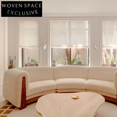 Modern Large Curved Upholstered Fabric Living Room Combination Sofa