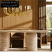 Modern Large Travertine Cylinder Base Luxury Marble Design 10-Seater Dining Table